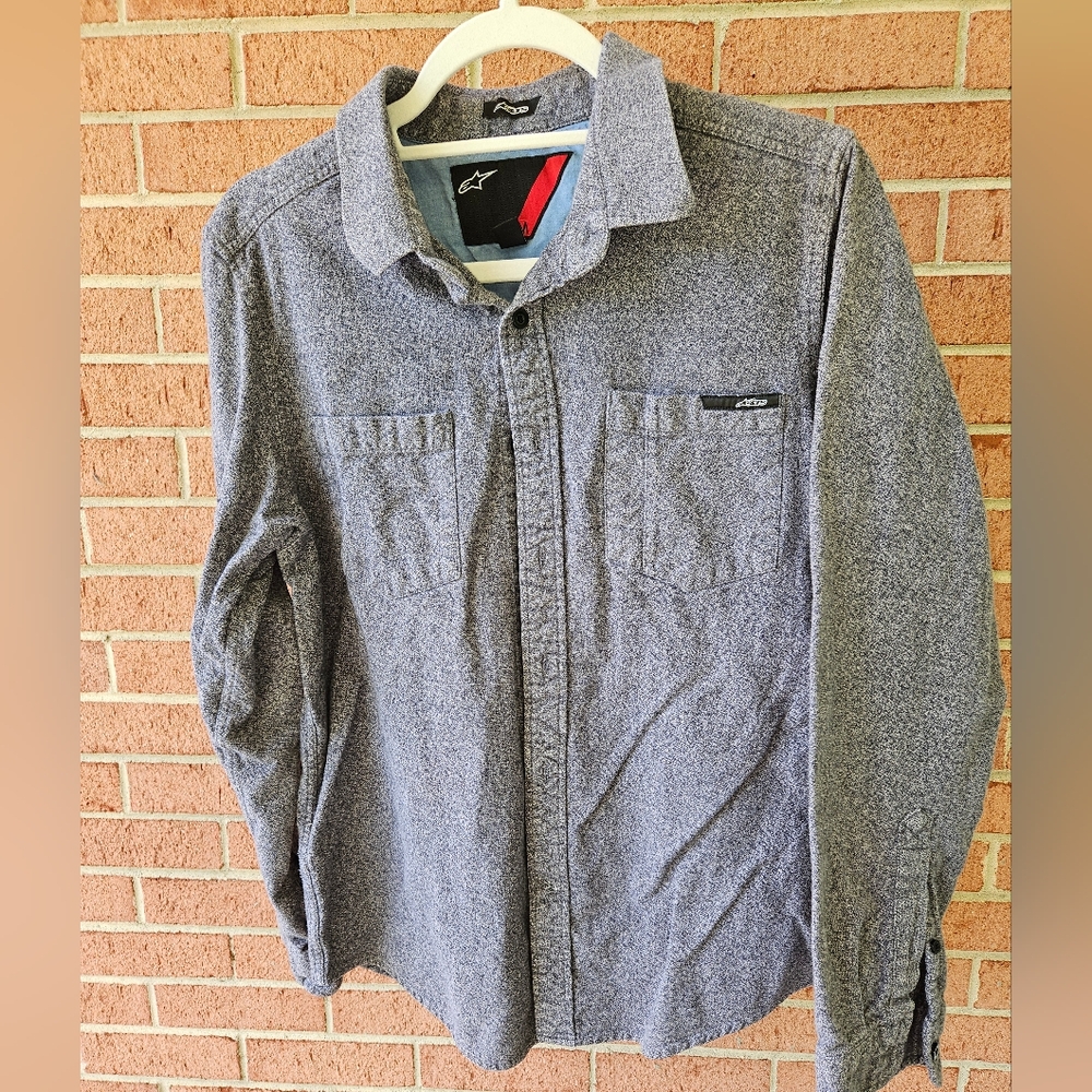 Astars men's flannel shirt. Gray. Size M